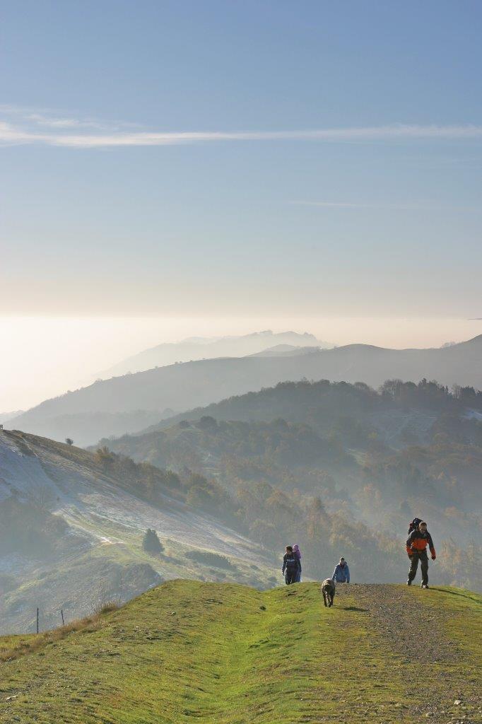 Hikers on The Malvern Hills